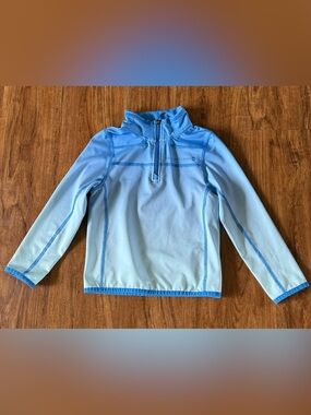 Vineyard Vines Kids 4T Performance 1/4 Zip Pullover Ombré Blue Great Condition